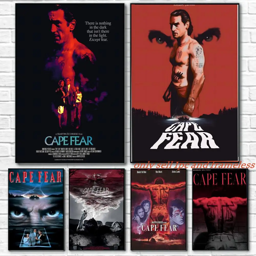 Psychological thriller movies C-Cape Fear Poster Home Living Bed Room Bar Hallway Sticky Wall Art Printing Aesthetic Decor