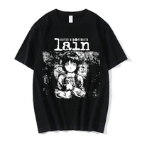 Camiseta de Anime Serial Experiments Lain para hombres y mujeres, camisetas gráficas Unisex Iwakura Manga Girl Sci Fi, camisetas de manga corta 62463