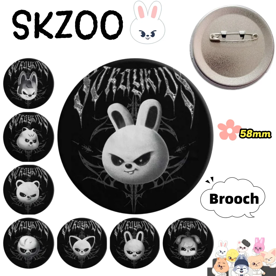 

Новый значок-подвеска SKZOO Quokka PuppyM Dwaekki Jiniret Bbokari: креативный аниме-аксессуар для украшения одежды