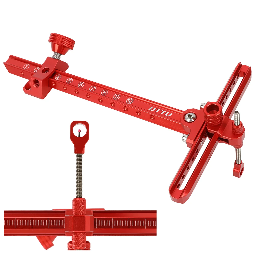 9 Inch Aluminum Alloy Recurve Bow Sight Adjustable Universal Fit for Target Practice Outdoor Archery Training Competition Sport