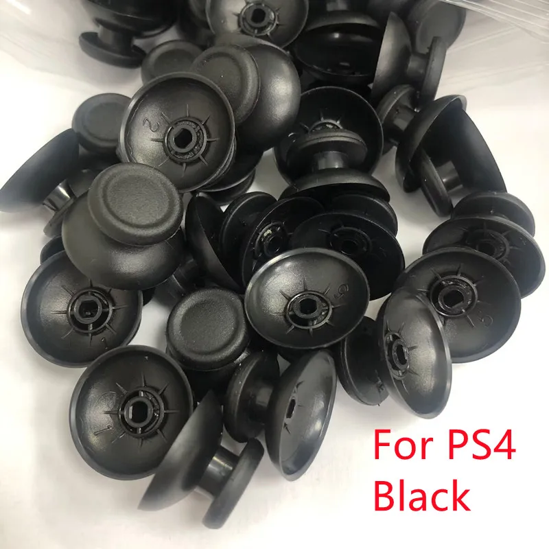 100 pz/lotto Nero o Grigio Sticks Joystick Cap Shell Fungo Caps per PS4 Controller 3d Analogico Cap