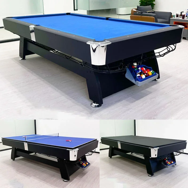 2026 Cheap 7ft 8ft Professional 3 in 1 Multifunction Game Marble Slate Pool Table With Automatic Ball Return Systempromote sales