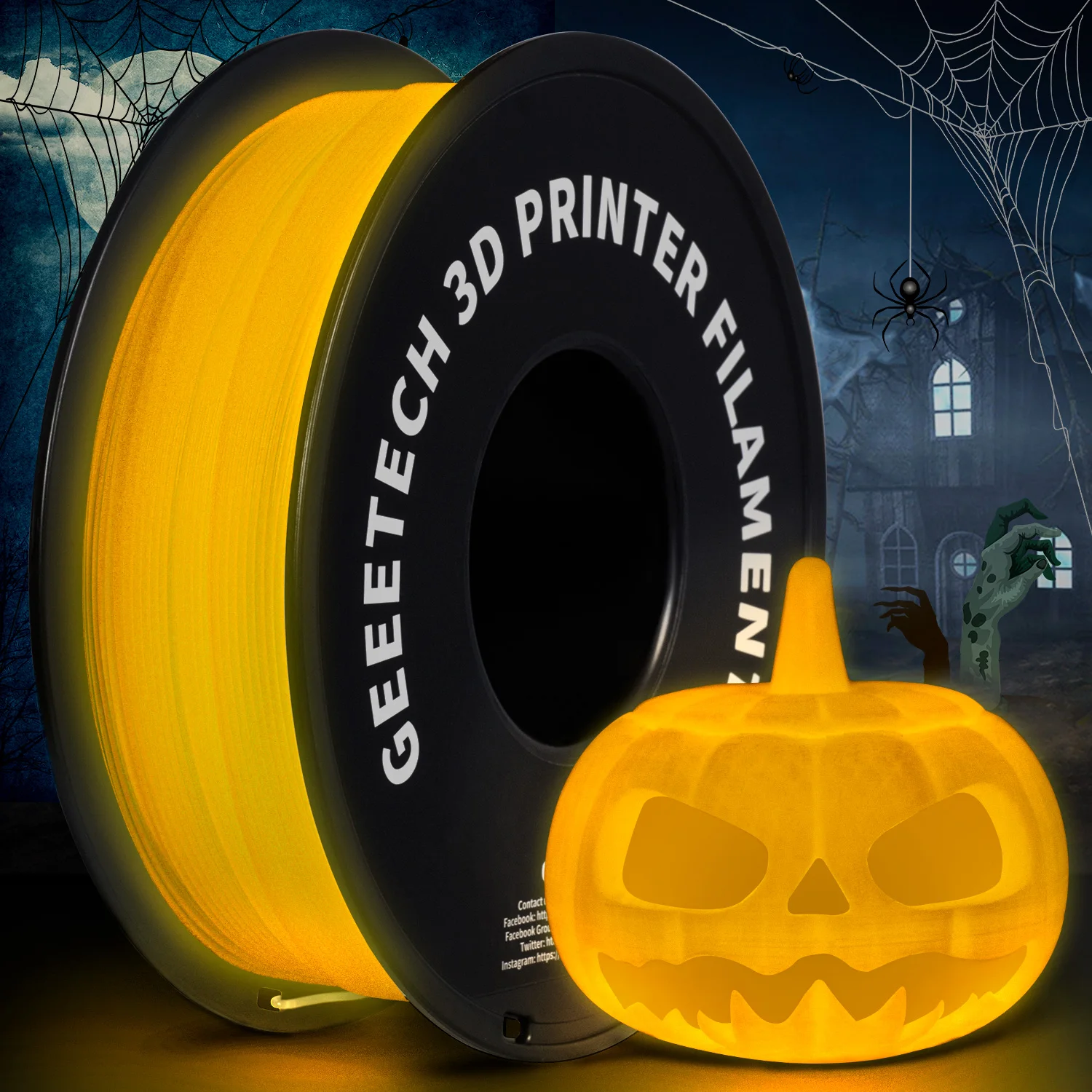 GEEETECH Lichtgevende PLA-filament voor 3D-printer 1,75 mm 1 kg Glow in the Dark Plastic PLA 3D-printmaterialen Groothandel