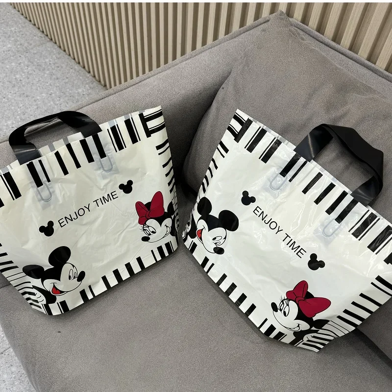 Disney 10pcs Minnie Mouse Party Favor Bags with Handle Gift Bags Candy Treat Bags Mickey Mouse  Party Supplies，Shopping Bag