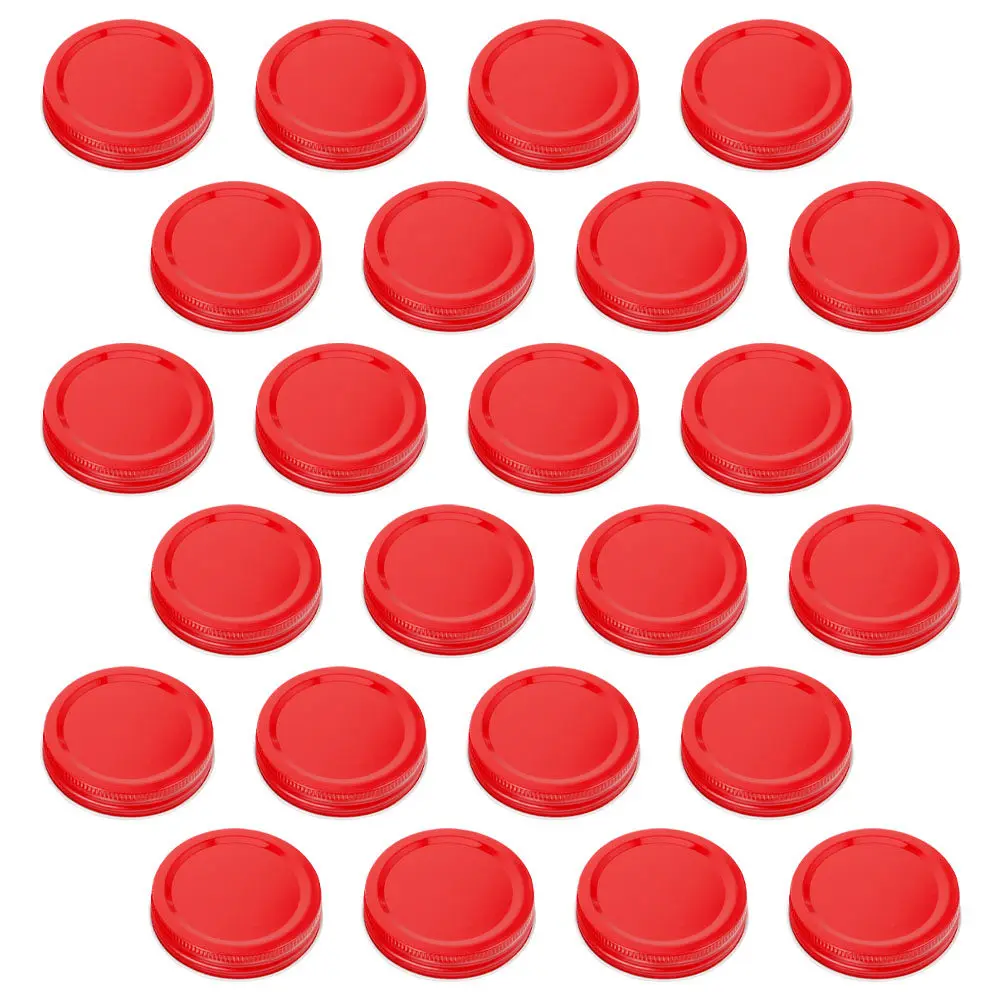 24Pcs Mason Jar Lids Tinplate Leak-Proof Airtight Seal Replacement Covers for Canning Jars Regular Mouth 70Mm Jam Jar Covers