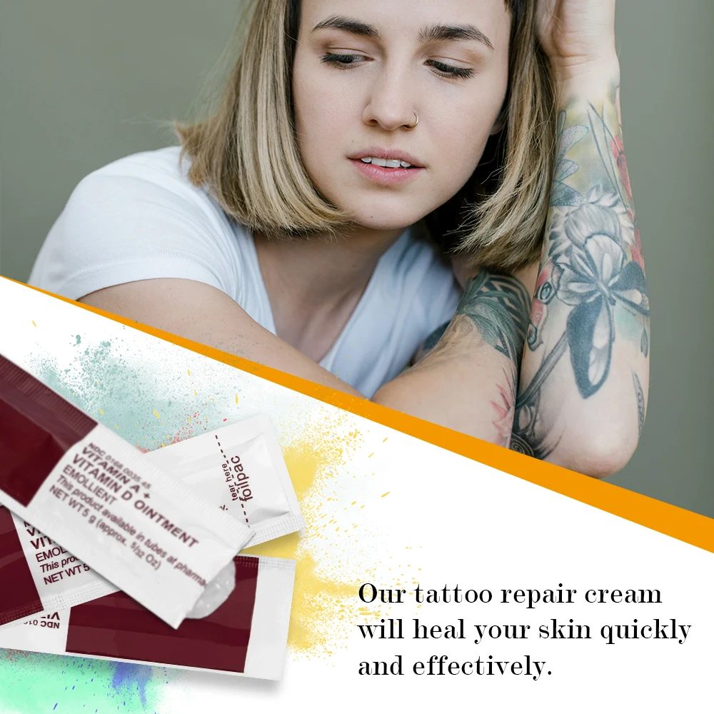 Acessórios de tatuagem 30/50/100 peças pomada de vitamina a & d anti cicatriz creme de cuidados posteriores para arte corporal tatuagem maquiagem permanente