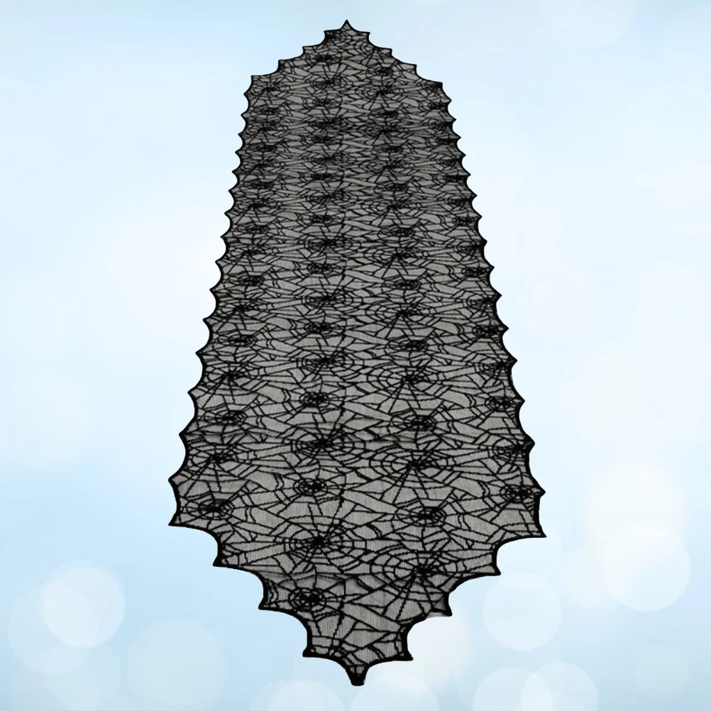 

Spider Web Tablecloth Black Lace Halloween Table Cover For Dining Picnic Tables Party Decor Runner Fashion Table Banner