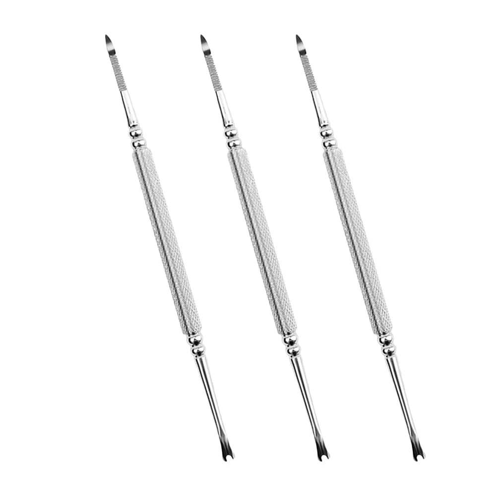 3 قطعة أدوات مانيكير مزيل بشرة الأظافر مجموعة إزالة الجلد الميت تصميم أنيق طويل الأمد شوك الجلد الميت الصلب