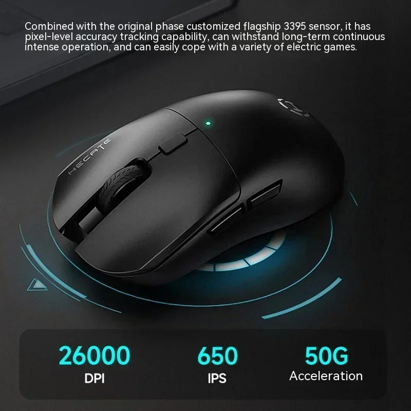 Imagem -03 - Edifier-hecate G3m Pro Gamer Mouse sem Fio Bluetooth Leve Baixo Atraso Ratos Transparentes para Jogos Modo Paw3395 26000dpi