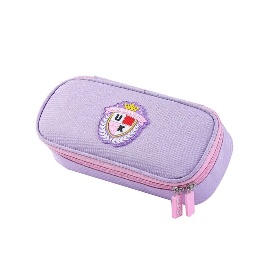 High Quality British Style Pen Bag Three-Layer Large Capacity Stationery Bag Back To School Gift Stationery Organizer Student