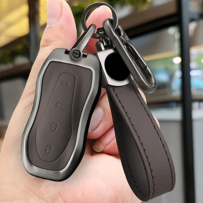 Alloy Car Remote Key Fob Cover Case Holder for Geely Tugella 2020 Azkarra Xingyue Boyue Pro Atlas Pro Gili Tugella Accessories