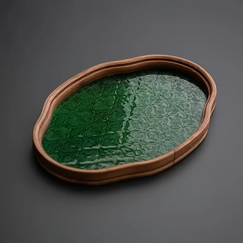 

2026 new model Glass cosmetic storage tray, dry brewing tray, Kung Fu tea set, small tea table, living room office tea tray