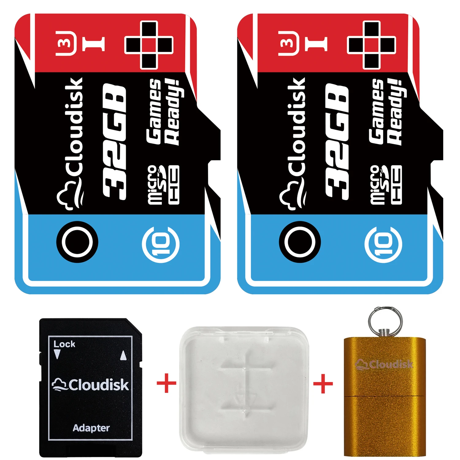 Cloudk-tarjeta de memoria MicroSD 2 piezas, U3, 32GB, C10, A1, V30, compatible con 4K, UHD, Nintendo Switch, cámara Gopro, teléfonos inteligentes