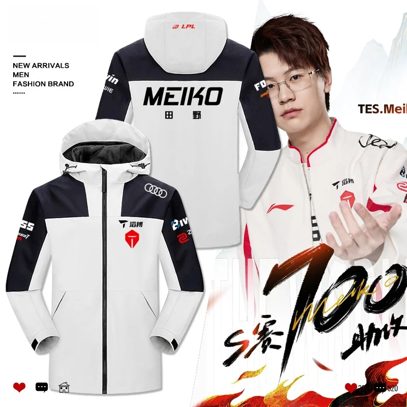 

Куртка Tes T Jaet Jaeylove S4 World IP Winning Coat осенне-зимняя, из полиэстера, с капюшоном, на молнии, с воротником-стойкой, приталенного кроя