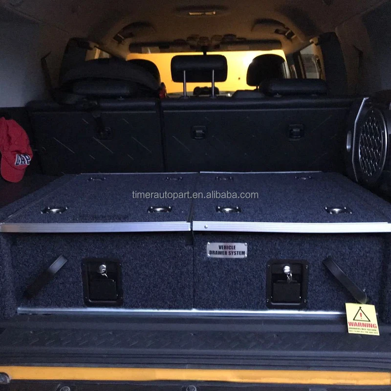 High Quality 4x4 Offroad Rear Storage Tool Boxes Sliding Drawer System For FJ Cruiser 2011+