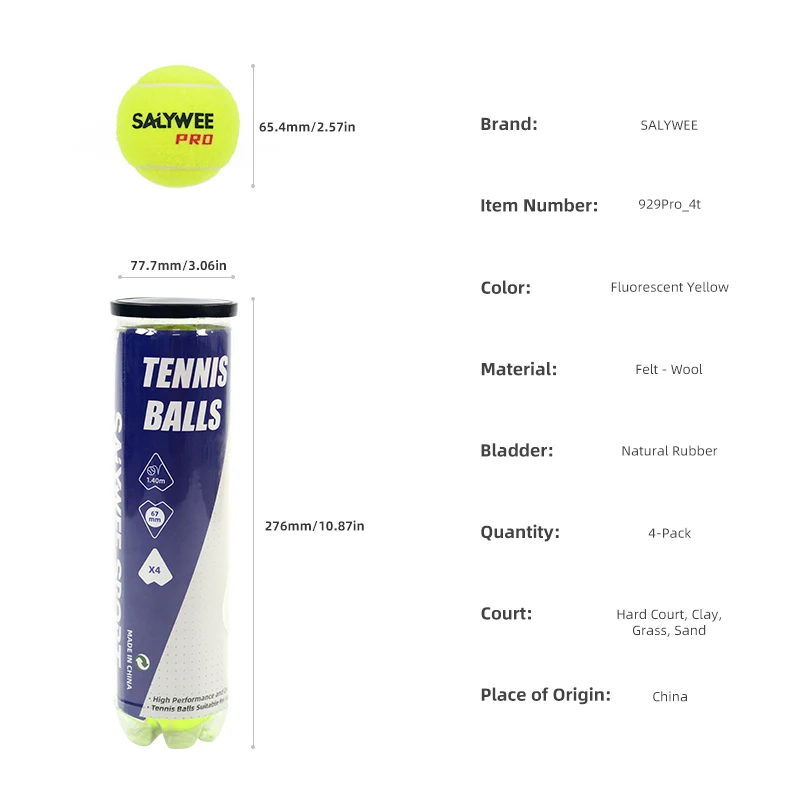 Hochleistungs-Tennisbälle, 4er – Felt Sheet Wool Bewertung und Preis