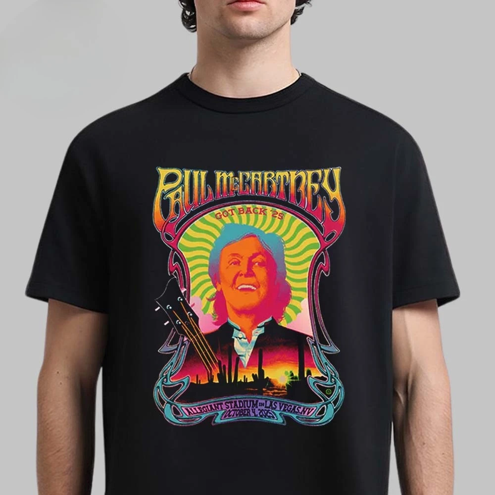 Paul McCartney Got Back 2025 Las Vegas Event Tee im Allegiant Stadium am 4. Oktober 2025 Unisex T-Shirt