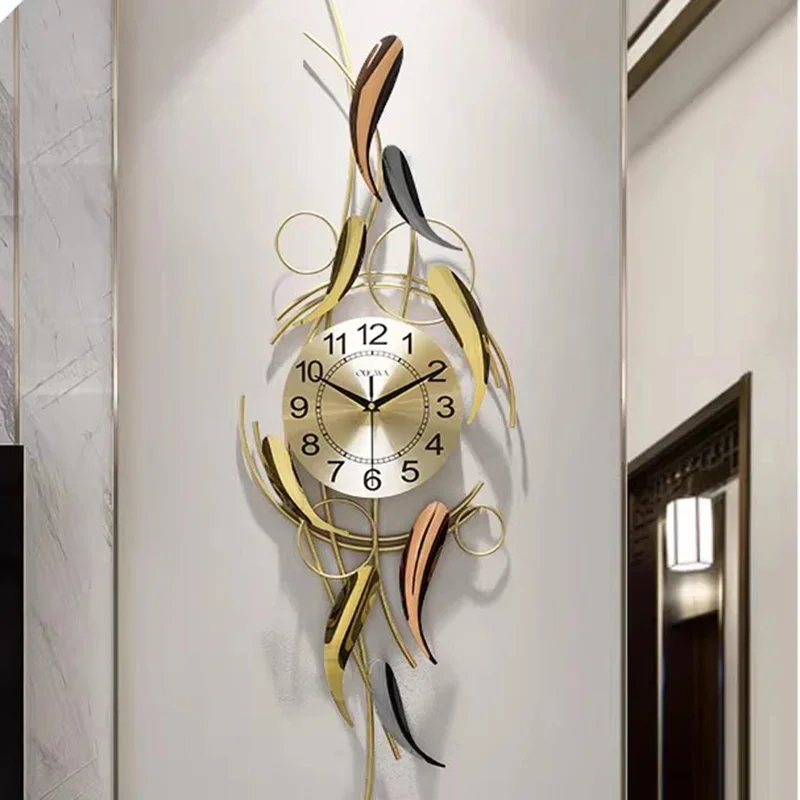 Orologi da parete di lusso in metallo soggiorno arte murale spedizione gratuita orologio da parete moderno Fashion Design Reloj De Pared decorazione della casa