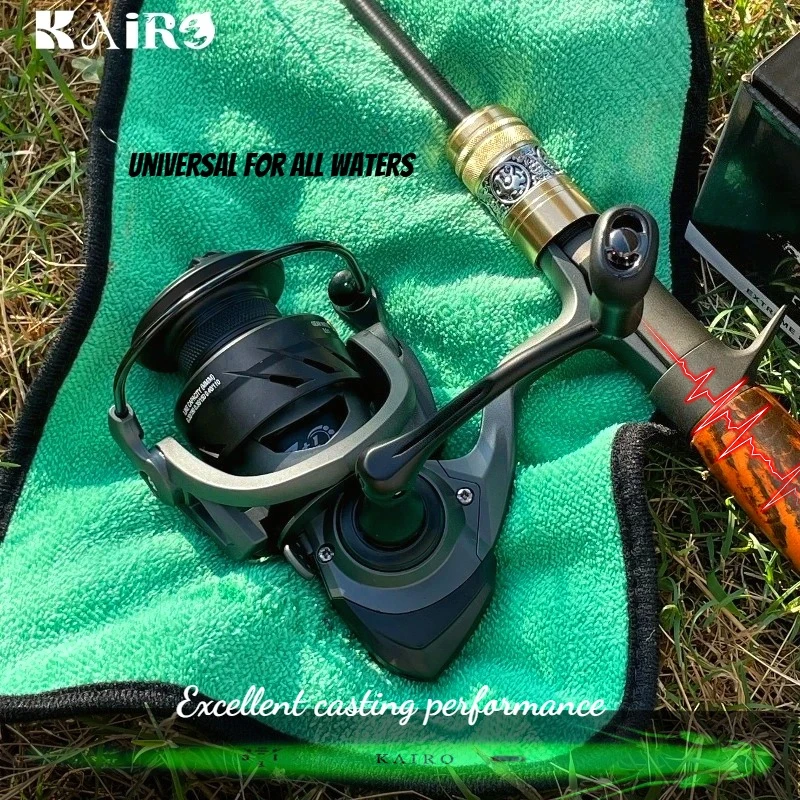 

High Performance Gray Spinning Reel Lightweight Aluminum Alloy Corrosion-Resistant Smooth Drag Ideal for Lure Saltwater Fishing