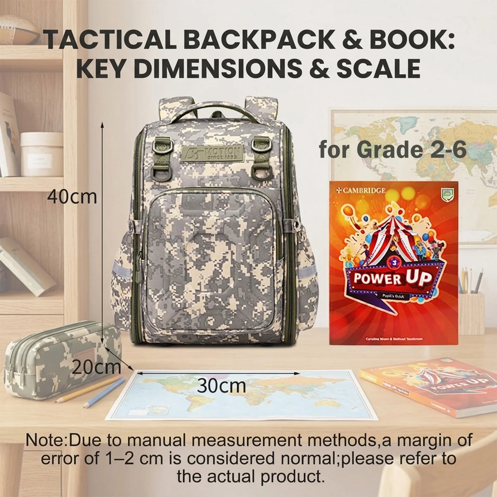 Kids Camouflage Tactical Backpack - alternate angle