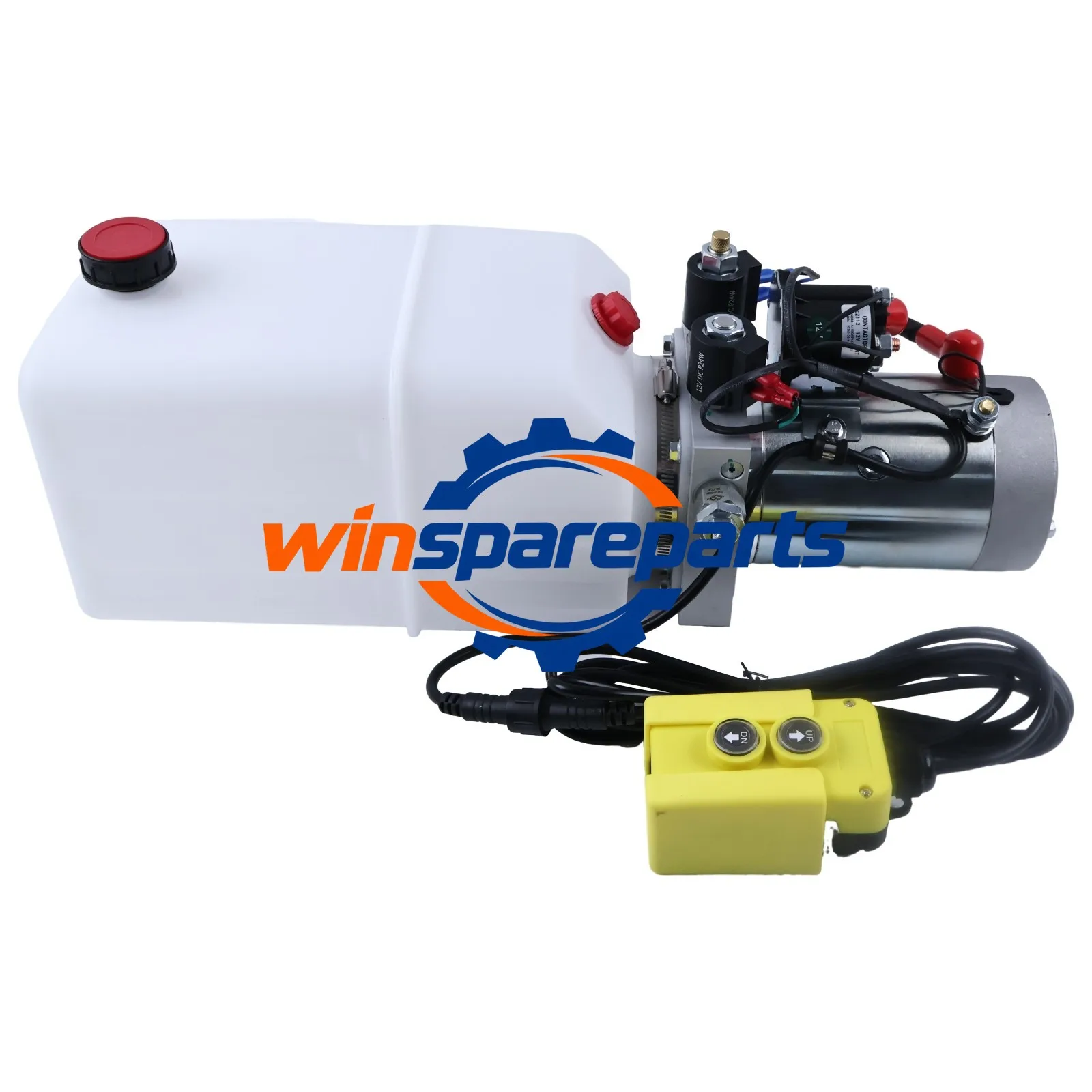 Hydraulic Pump For Dump Trailer 12 Volt DC Power Unit Double Acting 8 Qt Tank