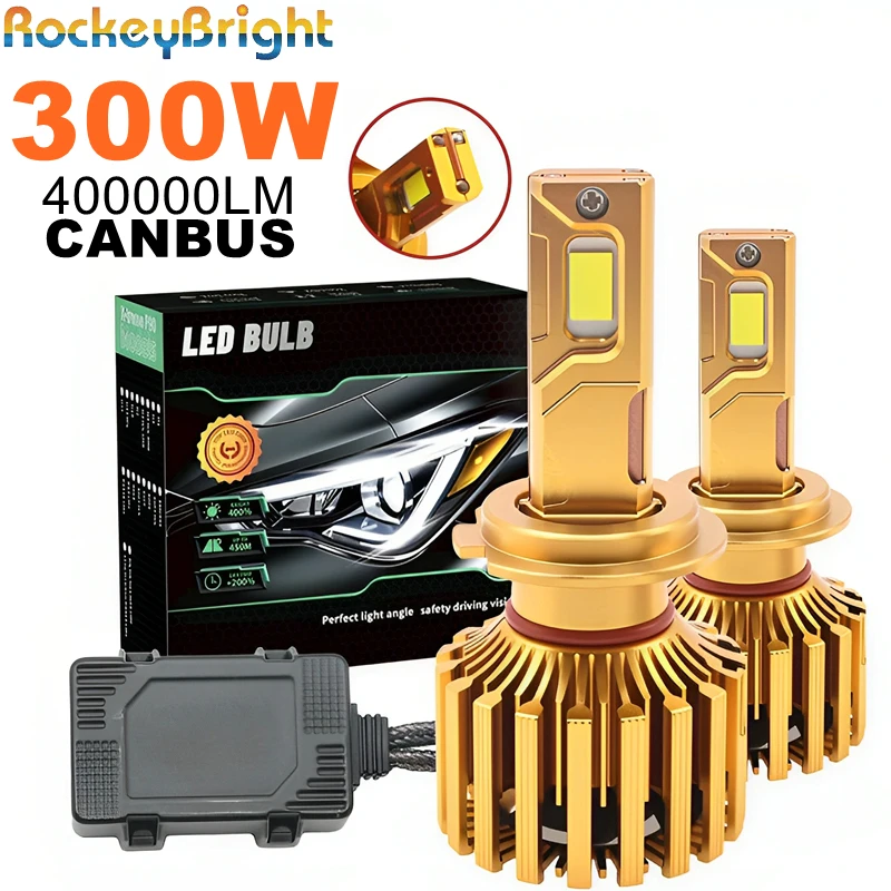 

X13 300W LED Headlight Bulb 400000LM Canbus Error Free 9005 9006 H11 H8 H7 H4 H1 Universal Car Motorcycle LED Lamp