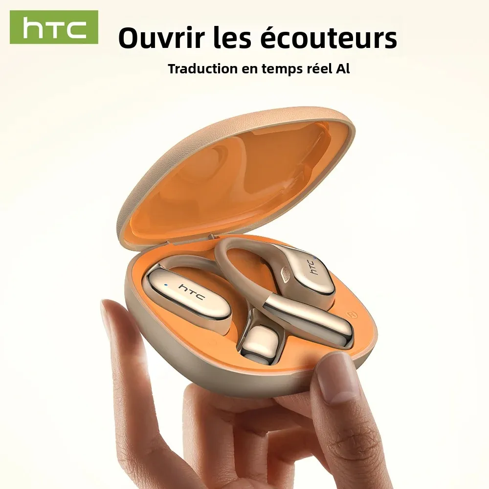 【AI traducteur écouteur 】 HTC NE39 écouteurs Bluetooth OWS sport casque sans fil réduction du bruit écouteurs avec micro longue durée de vie