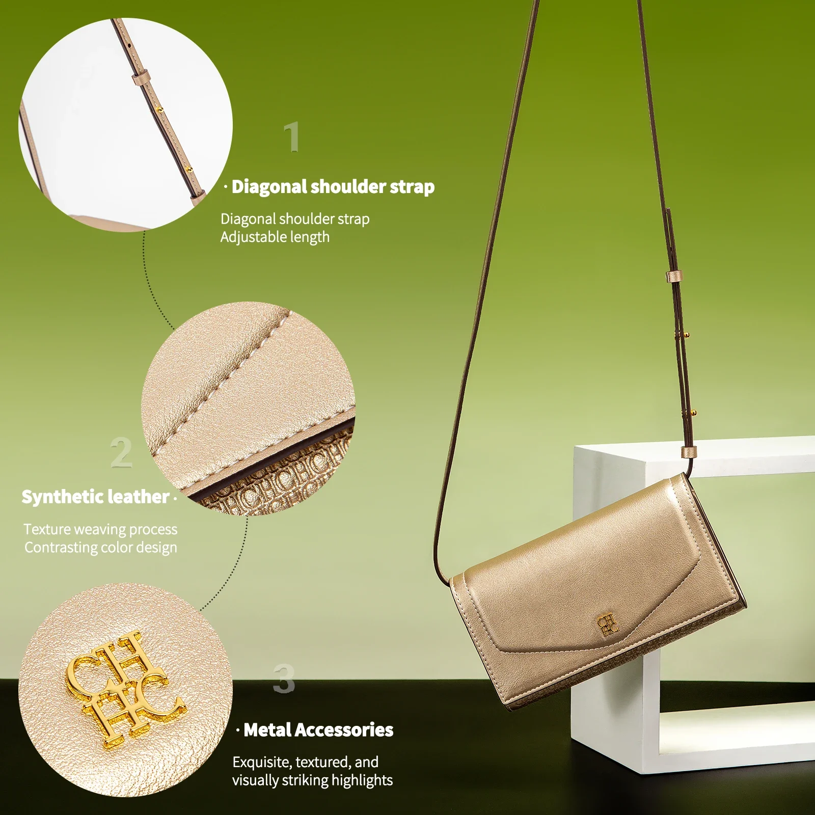 Fashion Simple Ladies Chain Bag Pure Colour Classic 2025 New Women\'s Small Square Bag Elegant and Versatile