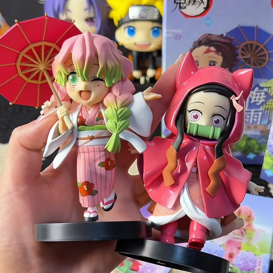 Anime Demon Slayer Figure Kamado Tanjirou Nezuko Action Figure Pvc Model Toys Zenitsu Figurine Inosuke Kimetsu Yaiba Figura Gift