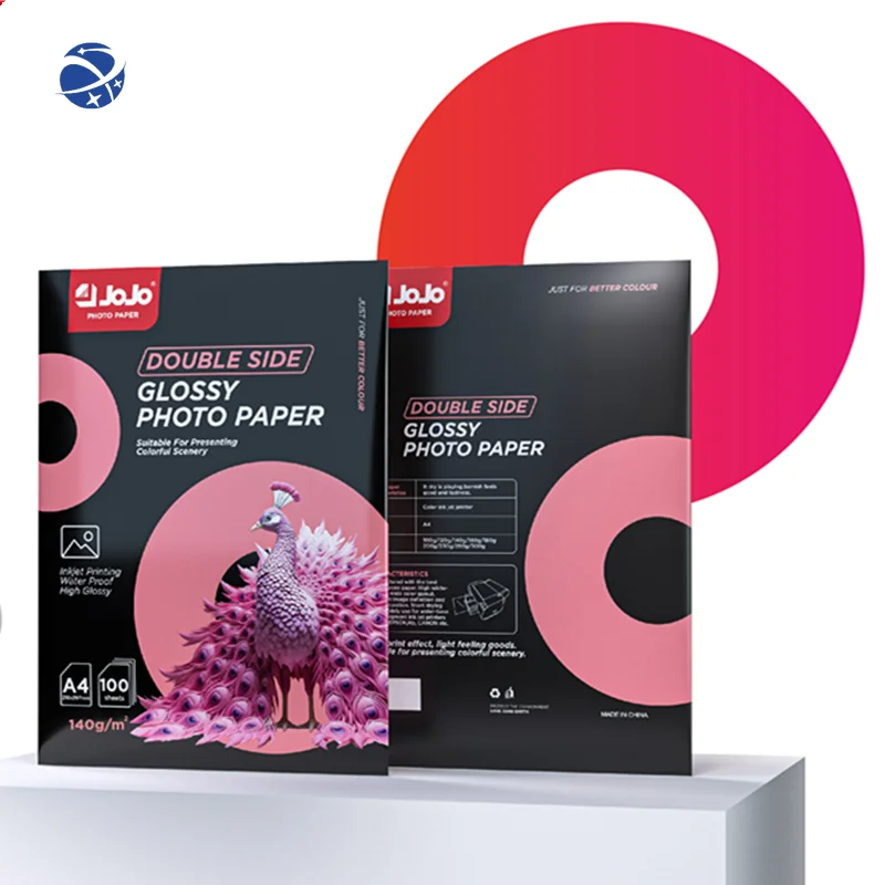 JOJO Hot Selling Waterproof A4 Size 140g Double-side Glossy Photo Paper