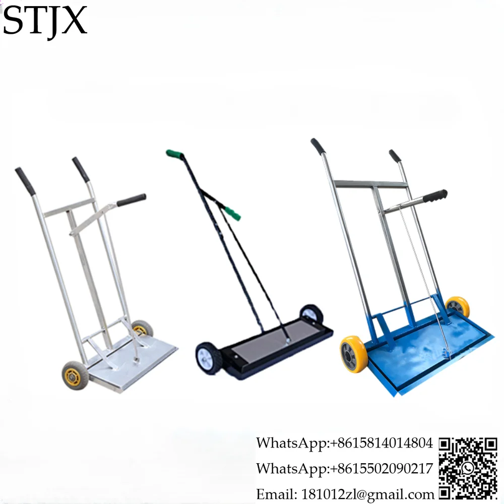 Hand-push strong iron-absorbing trolley iron scrap cleaning workshop iron remover magnetic pick-up tool slag ground iron picker