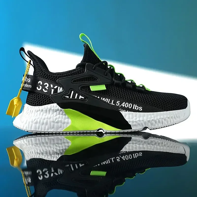 

Men's new sneakers shoes light casual fashion running elastic leisure outdoor mesh summer sports tennis man walking 2022 size