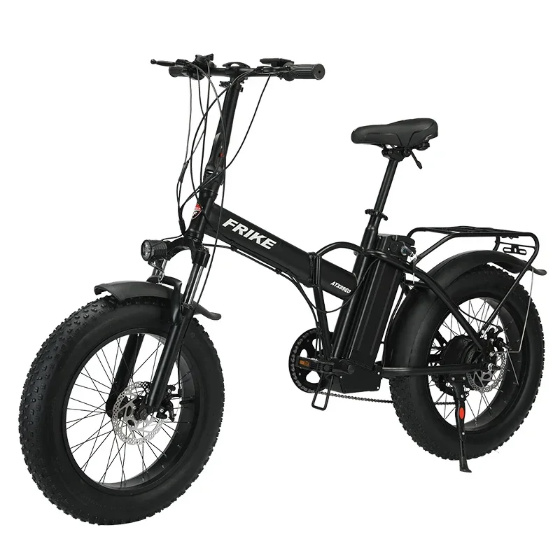 Frike Electric Bicycles 20 Inch 36V 10ah 1000W Range of 30km Electric Bicycles for Adult Overweight Tire Snow Bikes