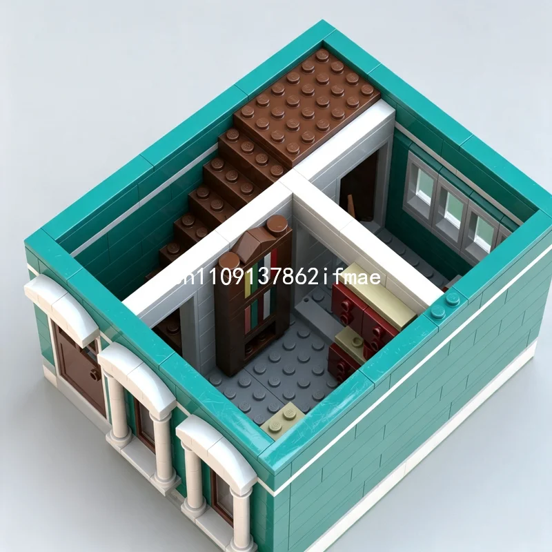 1376PCS Italianate Modular Tow - đánh giá và giá Moc Modular Building Street View Bricks