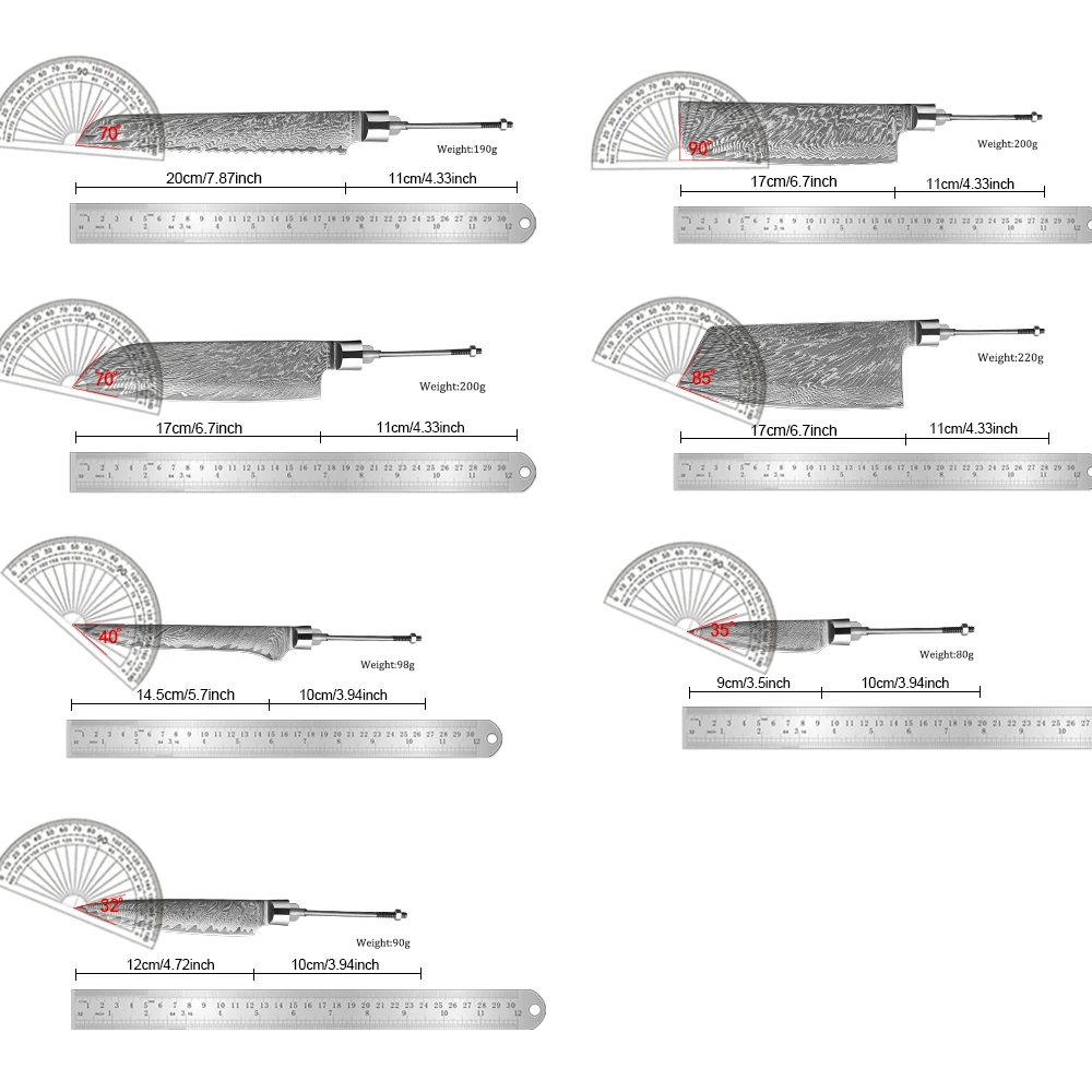 XITUO المطبخ لتقوم بها بنفسك شفرات السكاكين 1-7 قطعة شفرة فارغة دمشق الصلب 67 طبقات حادة اليدوية شخصية سكين مخصص فارغة #2