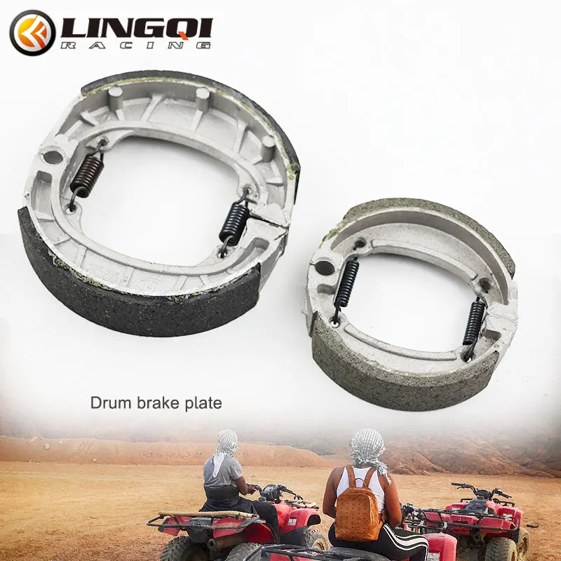 LING QI Pit Dirt Bike ATV Drum Brake Disc Pedal Block Pads 80mm 105mm Front Rear Universal for Motorcycle Electric Scooter Parts