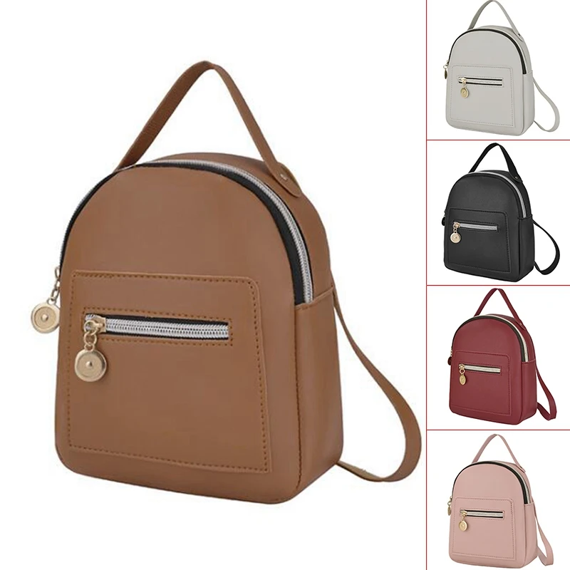 Cute Backpack For Women Leather Mini Daypacks Convertible Shoulder Bag Purse Mobile Phone Messenger Crossbody Bag