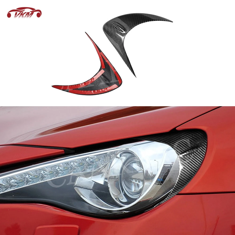 

Carbon Fiber Front Lamp Eyelids Cover Sticker HeadLight Exterior Trim For Toyota 86 Subaru BRZ 2012-2016 Car Accessories