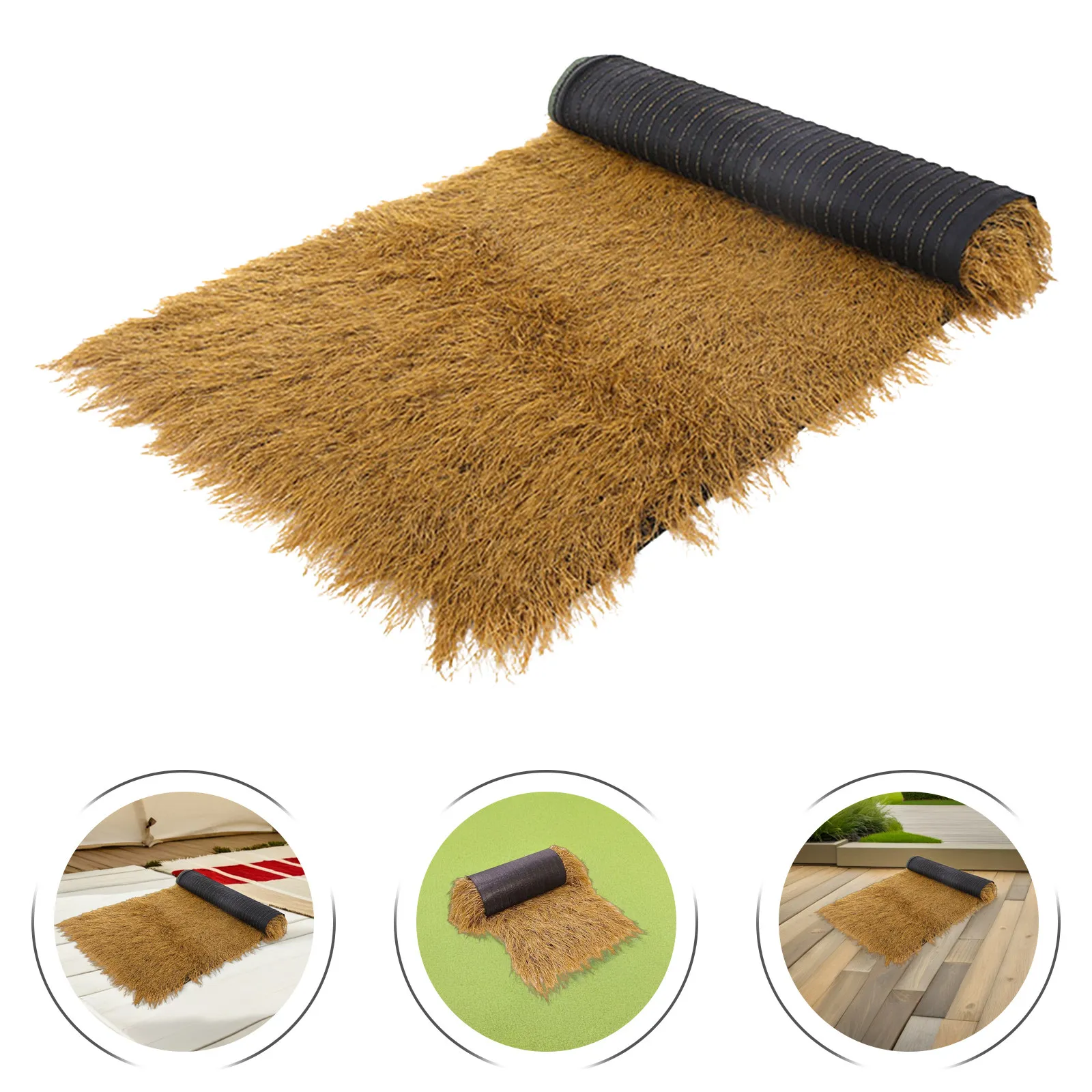 

50x100cm Artificial Straw Roof Garden Simulated Thatch Roof Shade Grass Rug Thatch Roof Decoration Garden Patio Cover Decor