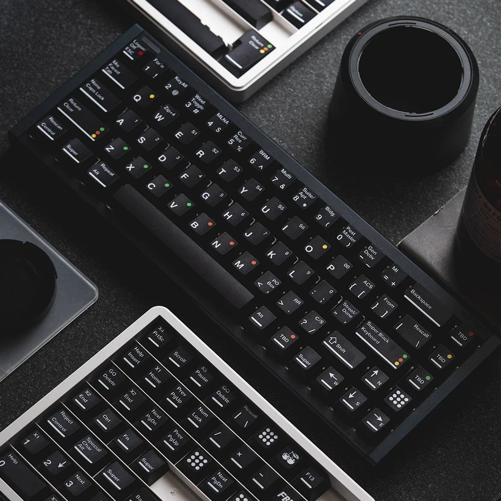 FBB SBK Black Key Cap 145keys PBT Thermal Sublimation Cherry Profile Key Cap 1.7mm Customized Keyboard Caps PC Accessories