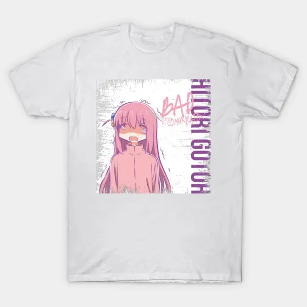 Camiseta BOCCHI THE ROCK, Ropa con personalidad, para todas las estaciones, estilo holgado para parejas, manga corta unisex Y2K, clásica de alta calidad