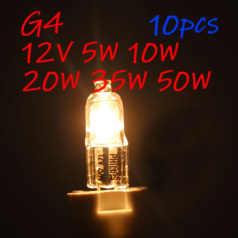 

G4 12V 5W 10W 20W 35W 50W Globe Lot JC Bi-Pin LED Warm White Replace LED Capsule Lamp Halogen Bulbs Light 10pcs Halogen Bulb