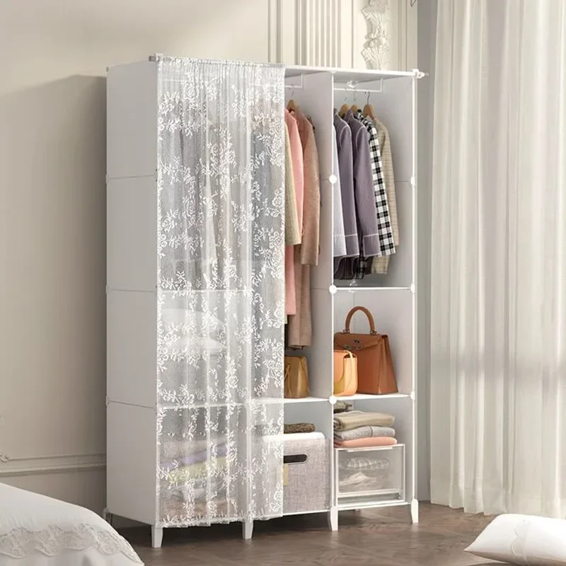 Open Simplicity Dustproof Bedroom Wardrobe Household Plastics Multilayer Storage Cabinets Single Vestidores Unique Furniture