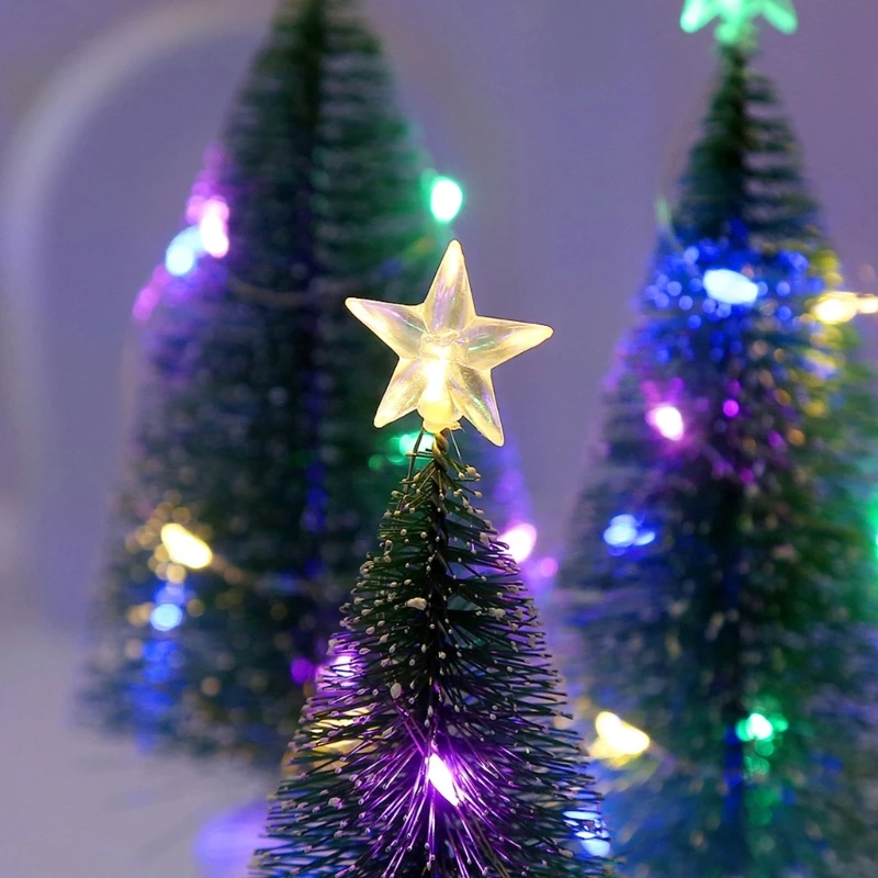 Mini-Weihnachtsbaum mit LED-Leuchten, Kiefernnadelbaum, Desktop-Weihnachtsdekoration
