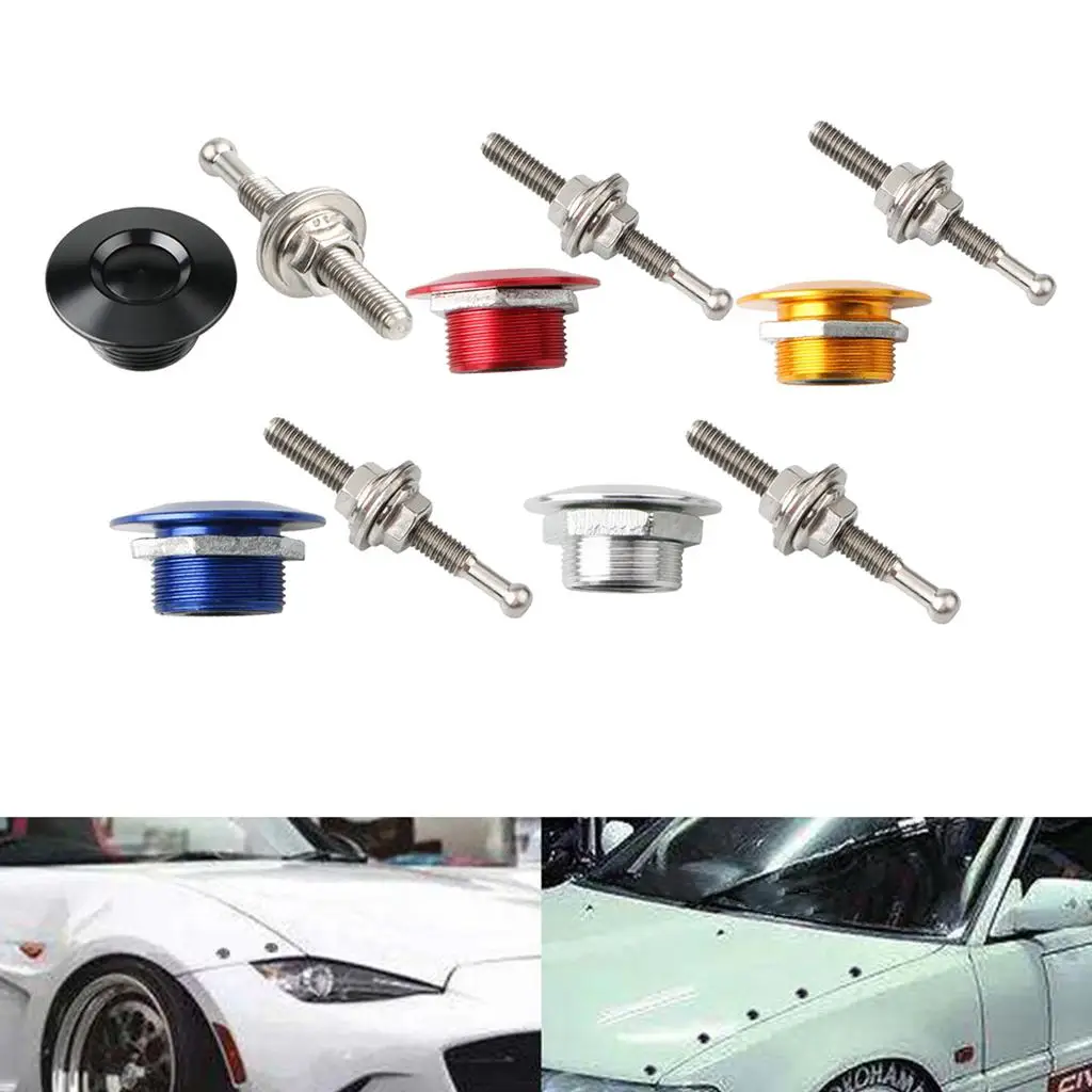 30mm Car Push Button Bonnet Pin Hood Pins Universal License Plate Lock Clip