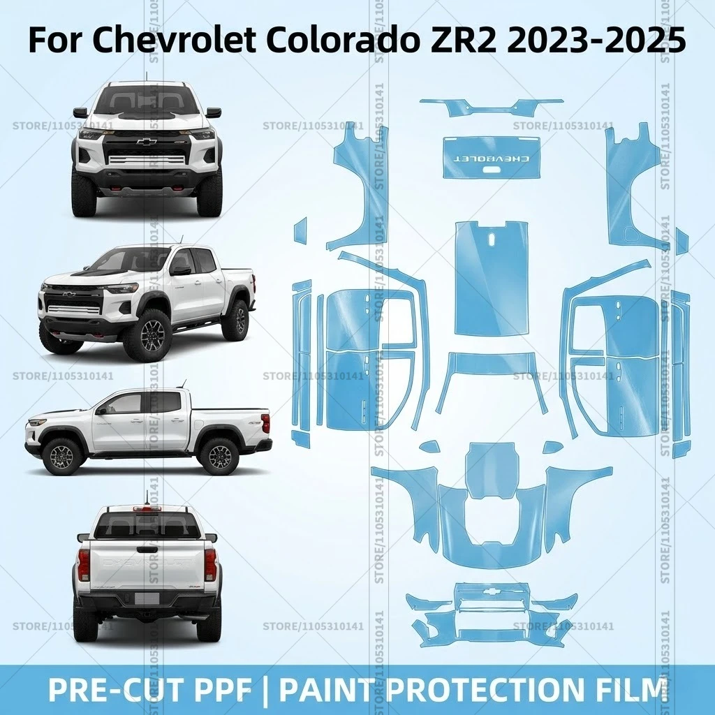 

For Chevrolet Colorado ZR2 2023-2025 Pre-Cut Paint Protection Film PPF Transparent Car Film Automotive PPF Full Vehicle