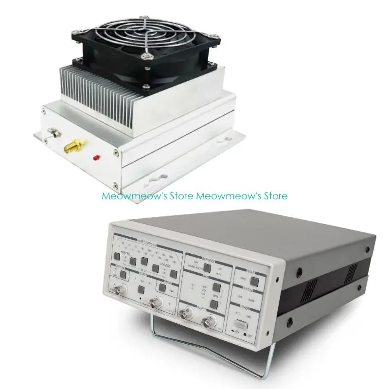 Amplificador RF W91A ISC43224, rango frecuencia banda ancha 1-200MHz, 25W, potente para sistemas comunicación