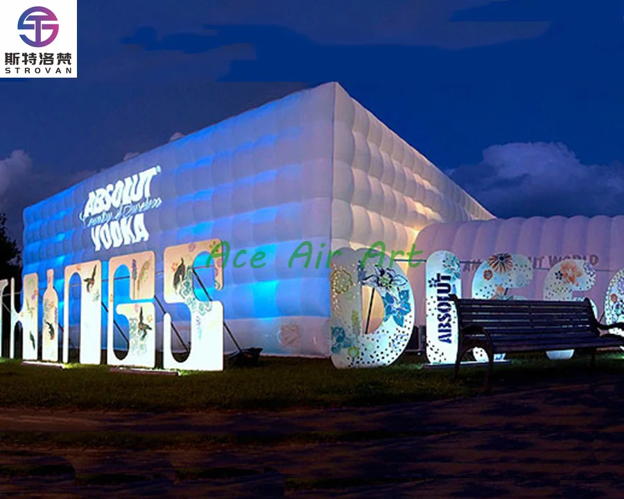 

STLF Outdoor Garden Inflatable Party Tent for Christmas Wedding Big PVC Oxford Material with Air Blower Balloon & Arch Type