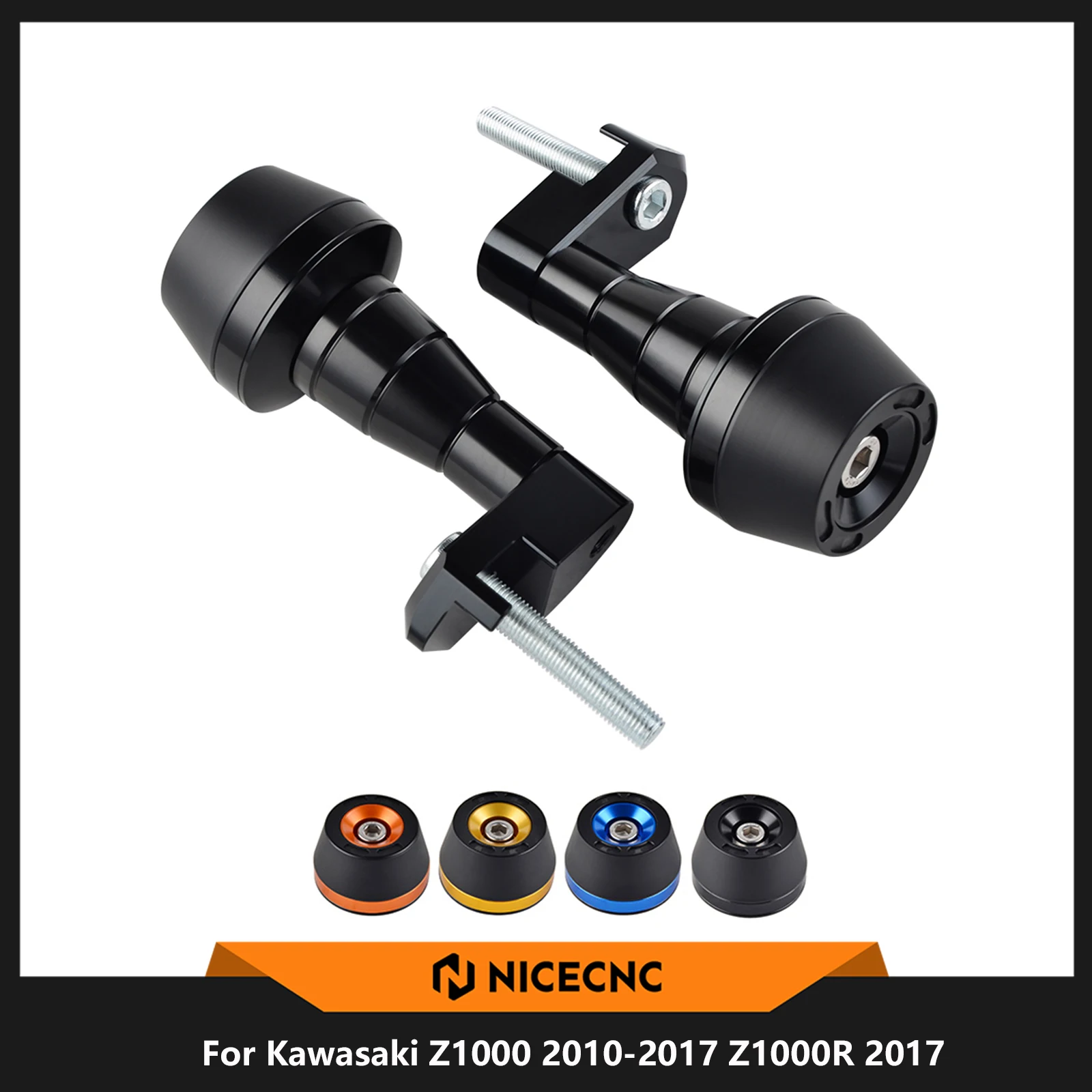 NICECNC For Kawasaki Z1000 Z 1000 2010-2017  Z1000R 2017 Frame Slider Fairing Guard Crash Protector