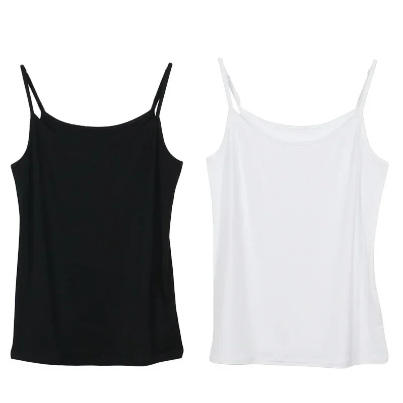 1/2pcs Summer Sexy Camisoles for Women Crop Top Sleeveless Shirt Sexy Slim Lady Bralette Padded Tops Strap Skinny Vest Camisole